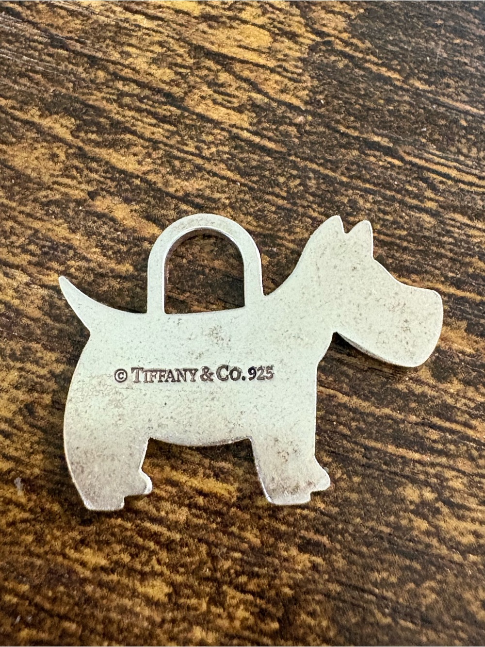 Tiffany & Co. Sterling Silver Scottie Dog Charm - Silver Tone